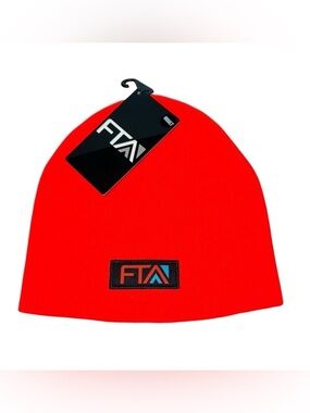 FXR Gear FTA Full Throttle Beanie Cap Classic Skull Fit Knit Hat in Red Unisex
